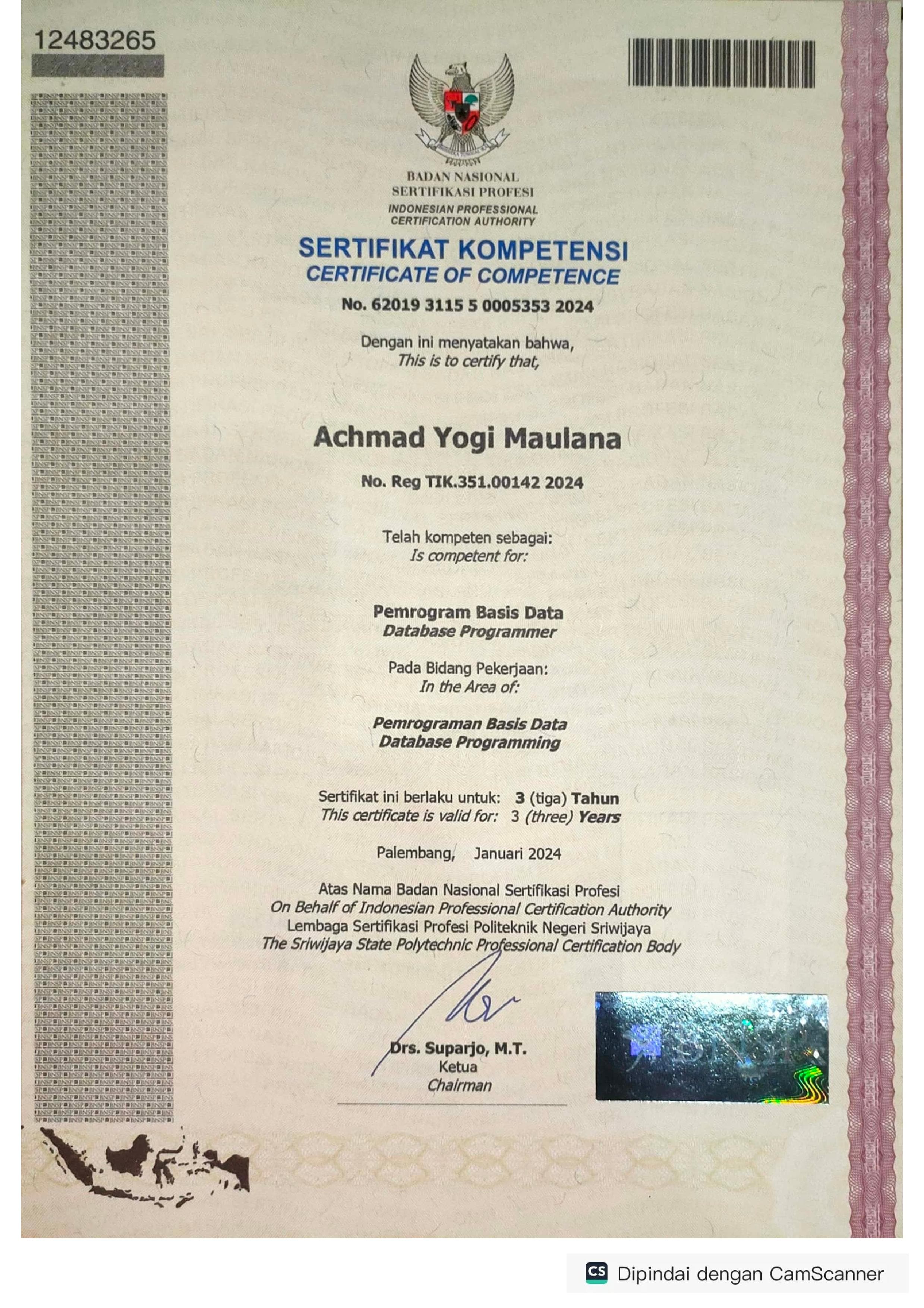 Sertifikasi Uji Kompetensi — Database Programming