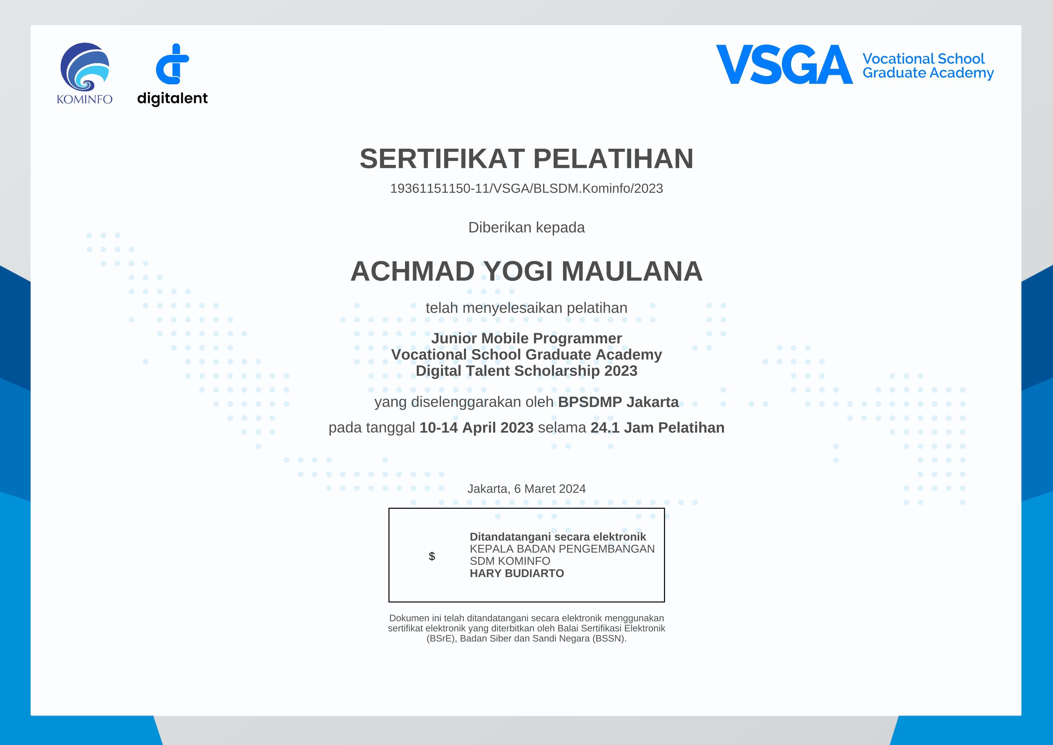 Pelatihan Junior Mobile Programmer